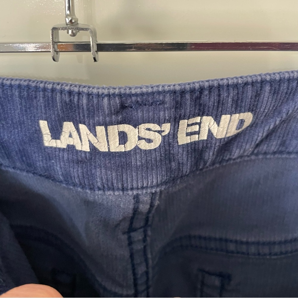 Lands' End Women’s Blue Corduroy Mid Rise Straight-Leg Pants, size 10 - Picture 3 of 14